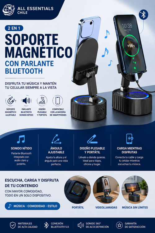 SOPORTE Y PARLANTE CON LUZ